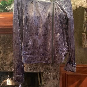 Melrose and Market Gray Ribbed Jacket - Size L - Velvet like fabric - NWOT